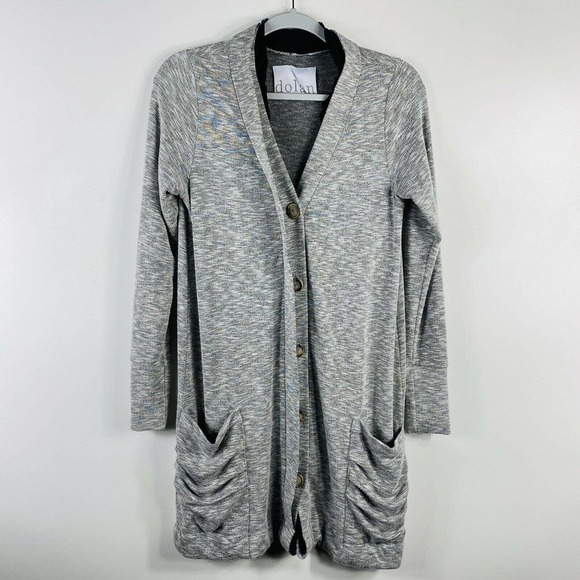 Dolan Gray Heather Long Cardigan Sweater - Picture 1 of 4